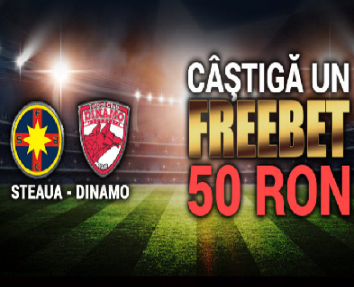 50 RON freebet pentru Steaua - Dinamo