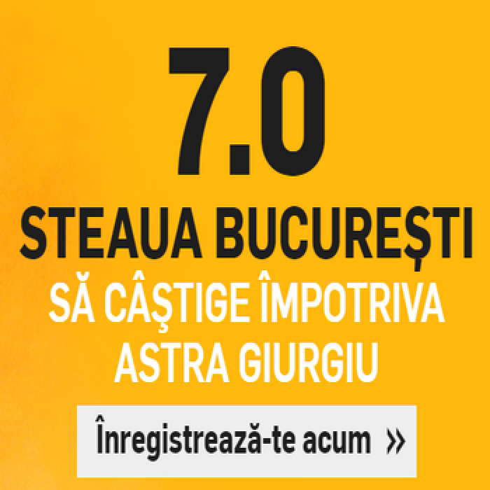 Astra - Steaua. Cota 7.00 pentru 2 solist! Astra - Steaua. Cota 7.00 pentru 2 solist!