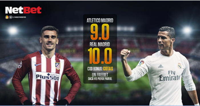Atletico Madrid - Real Madrid | Cote marite la Netbet Atletico Madrid - Real Madrid | Cote marite la Netbet