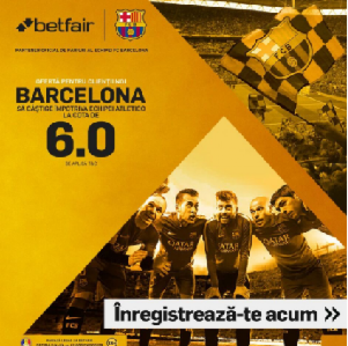 Barcelona - Atletico Madrid. Cota 6.00 pentru victoria gazdelor! Barcelona - Atletico Madrid. Cota 6.00 pentru victoria gazdelor!