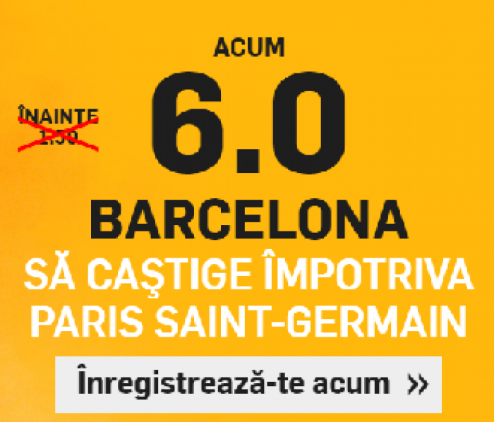 Barcelona - PSG. Cota 6.00 pentru 1 solist Barcelona - PSG. Cota 6.00 pentru 1 solist