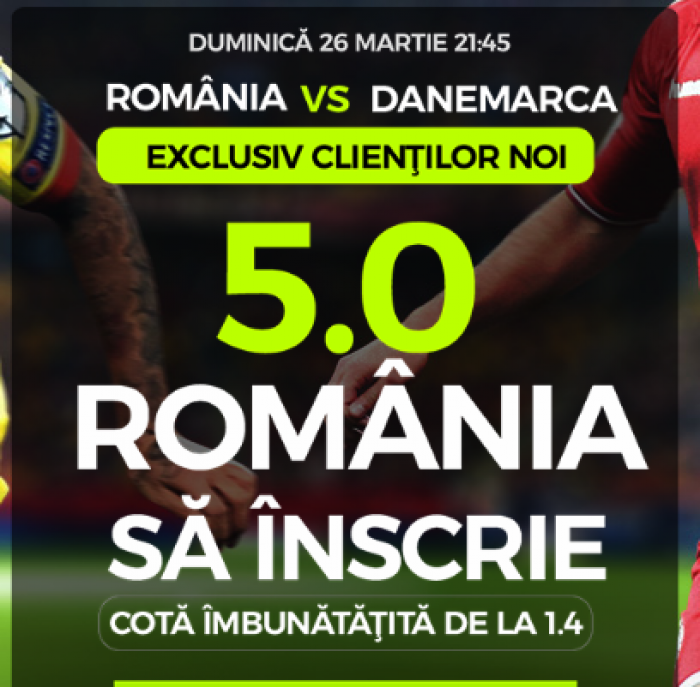 Romania - Danemarca. Cota 5.00 pentru ai nostri sa marcheze Romania - Danemarca. Cota 5.00 pentru ai nostri sa marcheze