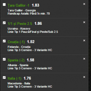 Bilet cota 14.29 la Netbet - 09.10.2016 Bilet cota 14.29 la Netbet - 09.10.2016