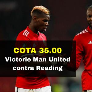 COTA 35.00 marita pentru victoria lui Man United contra Reading acasa COTA 35.00 marita pentru victoria lui Man United contra Reading acasa