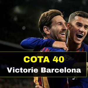 COTA 40.00 marita pentru VICTORIE BARCELONA contra Lyon acasa COTA 40.00 marita pentru VICTORIE BARCELONA contra Lyon acasa
