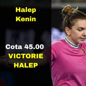 Cota 45.00 marita pentru victoria lui Halep contra Kenin Cota 45.00 marita pentru victoria lui Halep contra Kenin