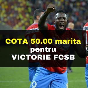 COTA 50.00 marita pentru victoria lui FCSB contra Astrei acasa