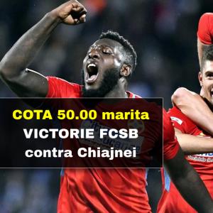 Cota 50.00 marita pentru victorie FCSB contra Concordiei Chiajna