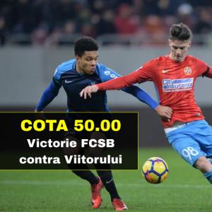 COTA 50.00 marita pentru victorie FCSB contra Viitorului COTA 50.00 marita pentru victorie FCSB contra Viitorului