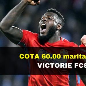 COTA 60.00 marita pentru victorie FCSB contra Poli Iasi