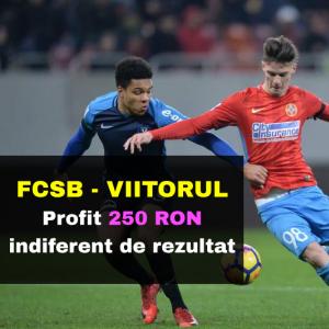 FCSB - Viitorul: profit 250 RON indiferent de rezultatul final FCSB - Viitorul: profit 250 RON indiferent de rezultatul final