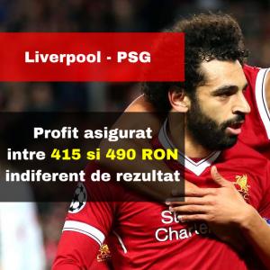 Liverpool - PSG: profit intre 415 si 490 RON indiferent de rezultatul meciului