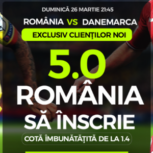 Romania - Danemarca. Cota 5.00 pentru ai nostri sa marcheze Romania - Danemarca. Cota 5.00 pentru ai nostri sa marcheze