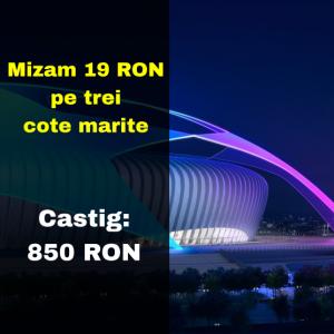 Trei cote marite ne aduc 850 RON cu 19 RON mizati in Champions League