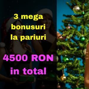 Trei mega-bonusuri la pariuri (4500 RON in total)