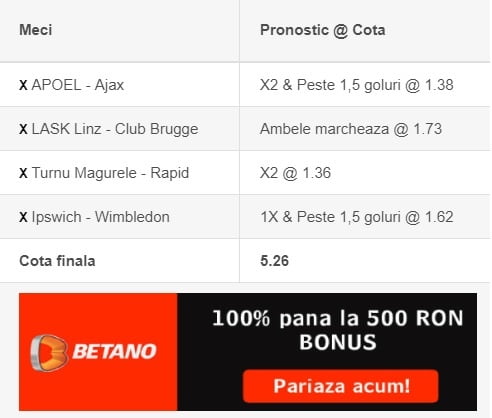 biletul zilei 20 08 2019