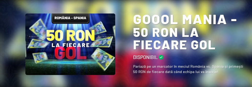 maxbet 50ron romania spania