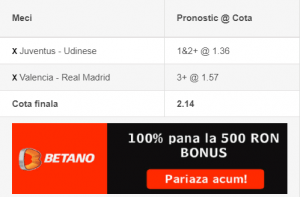 Biletul zilei si lista de ponturi pariuri - 15.12.2019