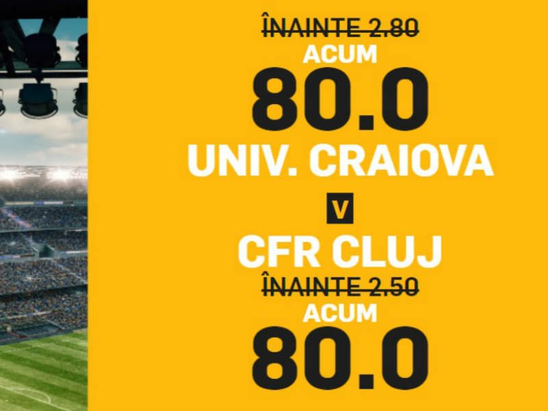 Cote marite la victorie in Craiova vs CFR Cluj