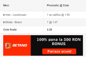 Biletul zilei si lista de ponturi pariuri - 10.08.2020